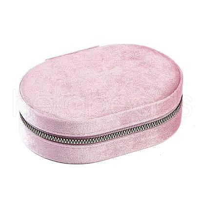 Italian Velvet Double Layers Jewelry Set Storage Zipper Boxes CON-G023-10A-1