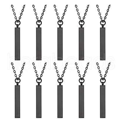 CHGCRAFT 10Pcs Brass Coated Iron Pendant Necklace NJEW-CA0001-17EB-1