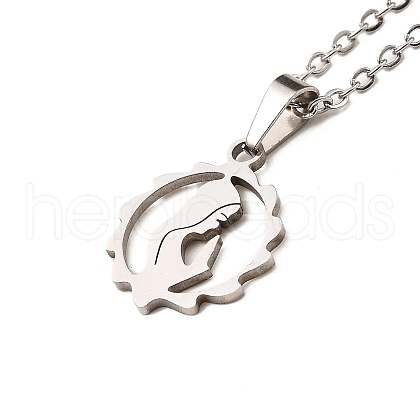 Non-Tarnish Stainless Steel Pendants Necklaces NJEW-K267-01D-P-1