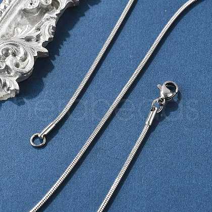 Tarnish Resistant 304 Stainless Steel Snake Chain Necklaces STAS-M174-017P-1