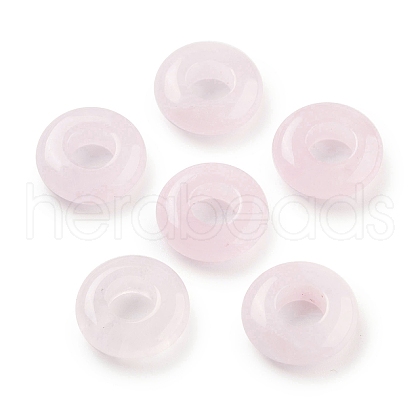 Natural Rose Quartz European Beads G-C134-01B-1
