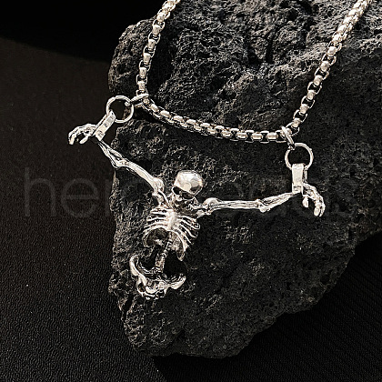 Gothic Skeleton Alloy Pendant Necklaces FS-WG5A1B6-01-1