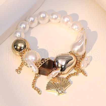 Bohemian Style Shell Shape Alloy Charm Bracelets WG311F9-01-1