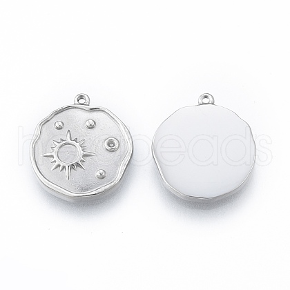 Tarnish Resistant 304 Stainless Steel Pendant Rhinestone Settings STAS-N097-251P-1