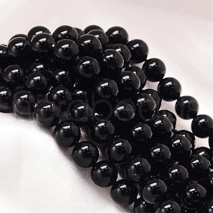 Baking Painted Shell Pearl Round Bead Strands BSHE-L011-6mm-B010-1
