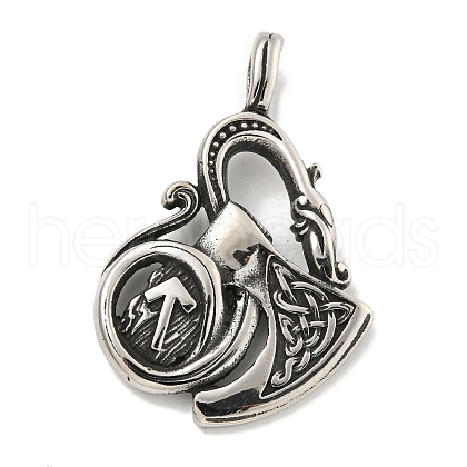 316 Surgical Stainless Steel Pendants STAS-E212-165AS-1