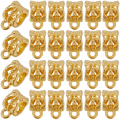 SOFPLATE 160Pcs Tibetan Style Alloy Tube Bails FIND-SP0001-76B-1
