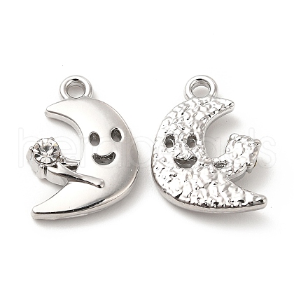 Rack Plating Alloy Rhinestone Pendants FIND-G044-11P-1