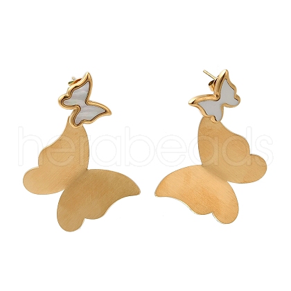 Stainless Steel Stud Earrings for Women EJEW-C110-11G-1