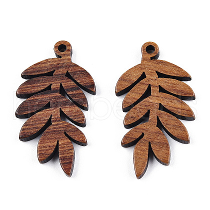 Natural Walnut Wood Pendants X-WOOD-T023-15-1