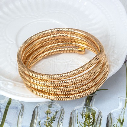 304 Stainless Steel Bangles BJEW-Q042-05G-1