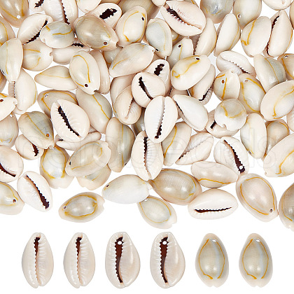 GOMAKERER 250~300Pcs Natural Cowrie Shell Pendants BSHE-GO0001-06-1
