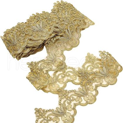  7.5 Yards Polyamide Flower Embroidery Lace Trim for Garment Accessories OCOR-NB0002-02-1