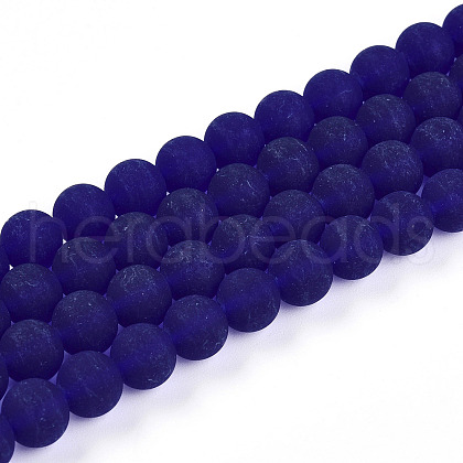 Transparent Glass Beads Strands GLAA-T032-T8mm-MD15-1