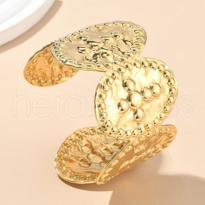 304 Stainless Steel Cuff Bangles for Women AJEW-P127-13G-1