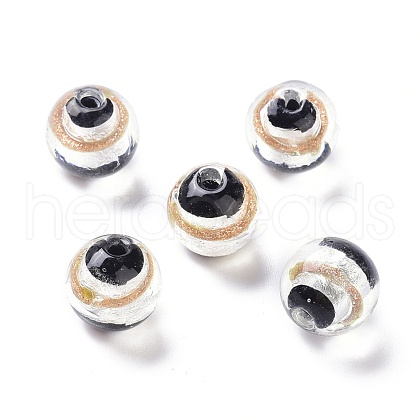 Handmade Silver Foil Lampwork Beads GLAA-Z001-05E-1