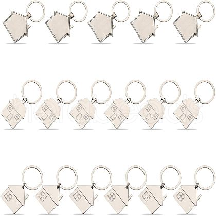 CHGCRAFT 17Pcs 3 Style Zinc Alloy Keychain KEYC-CA0001-22-1