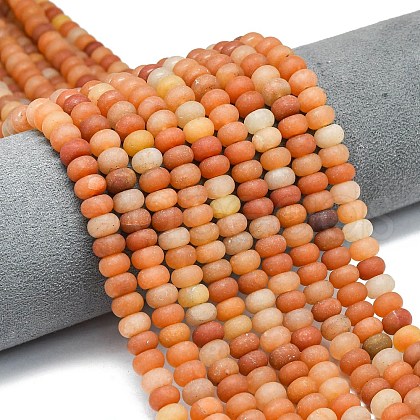 Natural Red Aventurine Beads Strands G-P575-A02-8x5mm-05-1