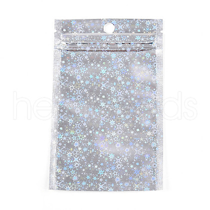 Glitter Holographic Star Plastic Packaging Yin-yang Zip Lock Bags OPP-N002-02G-1