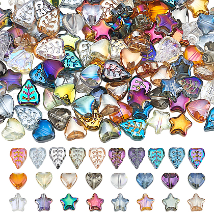 ARRICRAFT 150Pcs 3 Styles Electroplate Glass Beads GLAA-AR0001-71-1