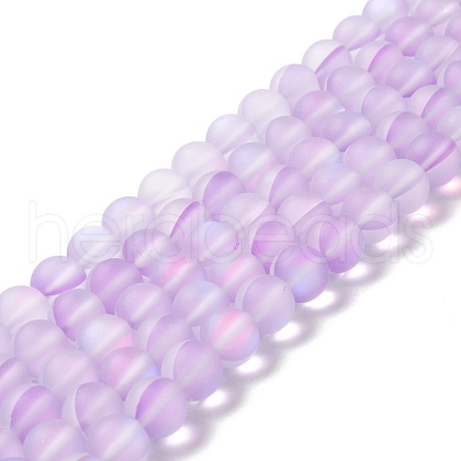 Synthetic Moonstone Beads Strands G-E573-01C-03-1