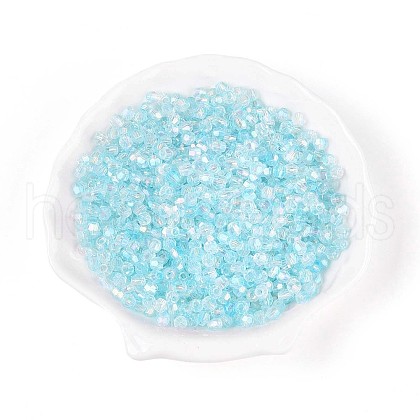 Transparent Spray Painted Glass Beads EGLA-N018-4mm-06-1