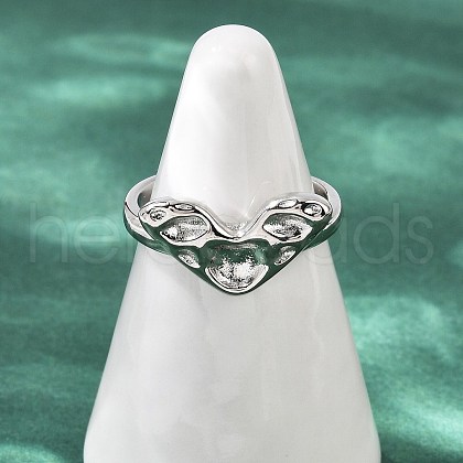 Brass Adjustable Open Cuff Rings RJEW-R032-04P-1