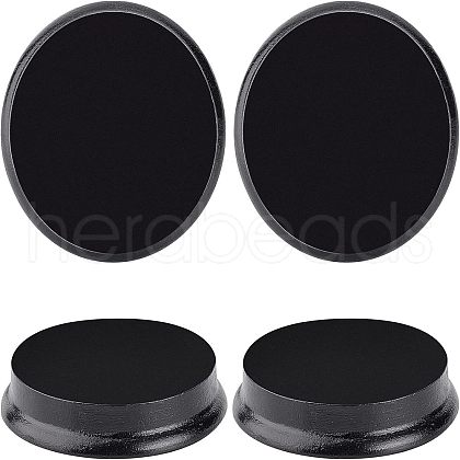 Fingerinspire 4Pcs Wood Display Basements WOOD-FG0001-24-1