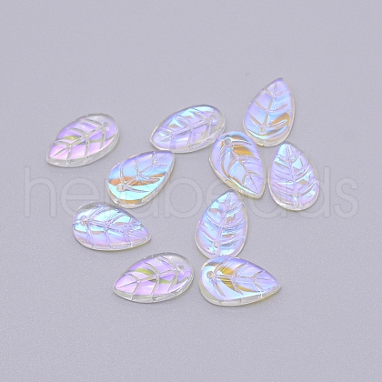 Handmade Luminous Top Drilled Gold Sand Lampwork Beads LAMP-CJC0004-36-1