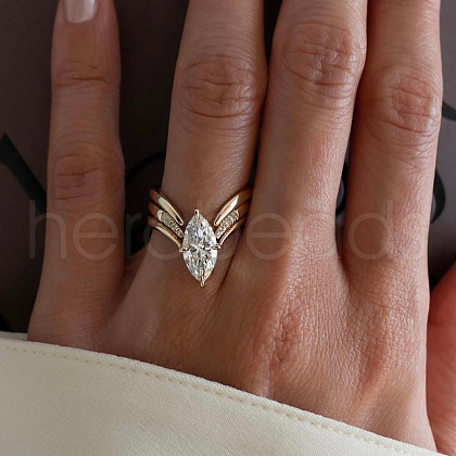 Brass Micro Pave Cubic Zirconia Stackable Open Finger Ring Sets OR8163-1