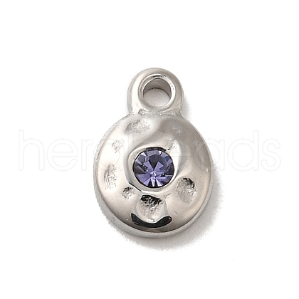 304 Stainless Steel Glass Pendants STAS-B074-02P-02-1