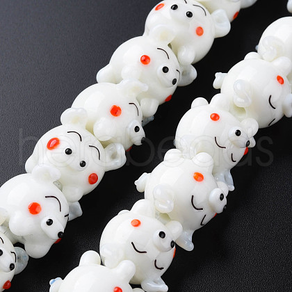 Handmade Bumpy Lampwork Beads Strands LAMP-T007-17D-1