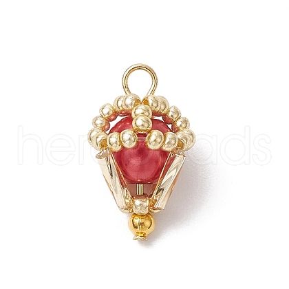 Glass Pearl Pendants PALLOY-MZ00746-04-1