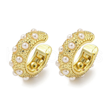 Ring Rack Plating Brass Cuff Earrings EJEW-E312-05G-1