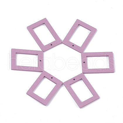 Spray Painted Wood Pendants WOOD-T017-10A-1