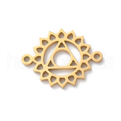 304 Stainless Steel Hollow Chakra Links STAS-S149-05G-1