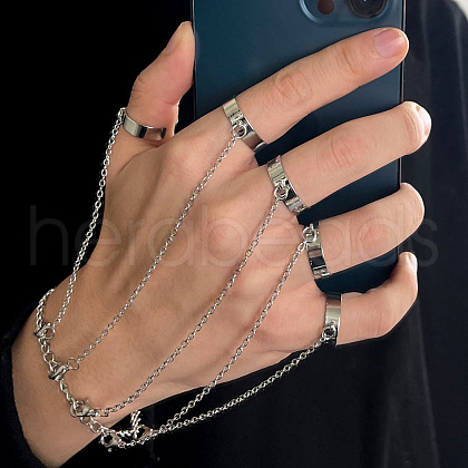 Gothic Style Iron Finger Rings Bracelets FS-WGFAA5F-01-1