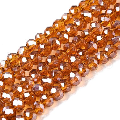 Electroplate Glass Beads Strands EGLA-A044-T3mm-A04-1