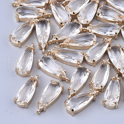 Transparent Glass Pendants GLAA-T007-22F-1