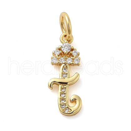 Brass Micro Pave Cubic Zirconia Pendants KK-M273-01G-T-1