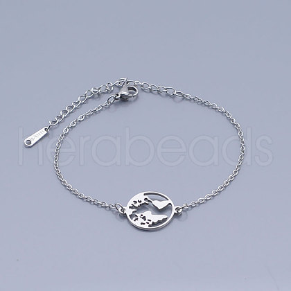 Tarnish Resistant 201 Stainless Steel Link Bracelets BJEW-T011-JN506-1-1