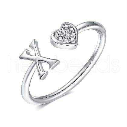 Adjustable Brass Rhinestone Cuff Rings for Women FS-WGEAD33-24-1