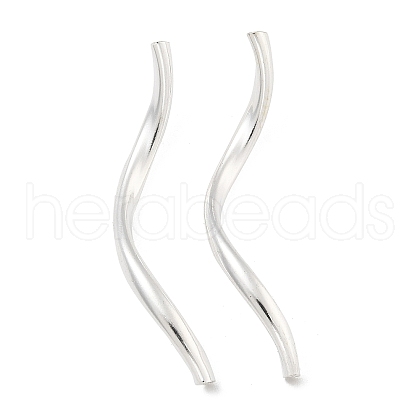 Brass Twist Tube Beads KK-B120-02D-S-1