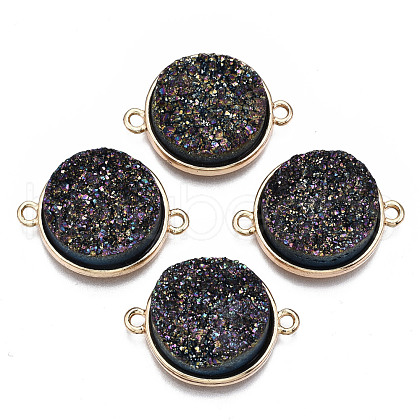 Natural Druzy Agate Links Connectors G-T131-86B-1