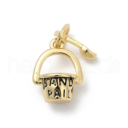 Brass Enamel Charms KK-U062-39G-1