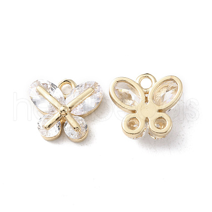 Brass Pave Cubic Zirconia Charms KK-G462-03KCG-1