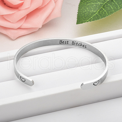 Inspirational Stainless Steel Cuff Bangles for Men Women FS-WG0E735-10-1
