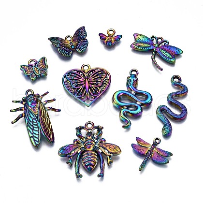 Rainbow Color Alloy Pendants PALLOY-S180-187-NR-1