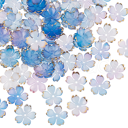 SUNNYCLUE 200Pcs Acrylic Bead Caps OACR-SC0001-74-1