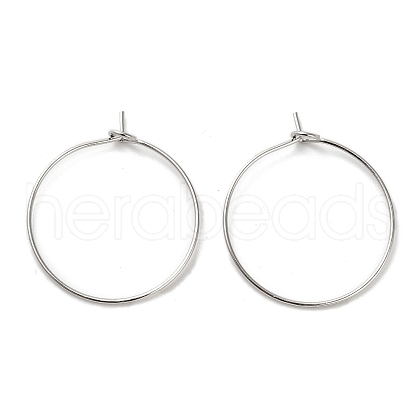 Brass Hoop Earrings Findings IFIN-R211-01P-1